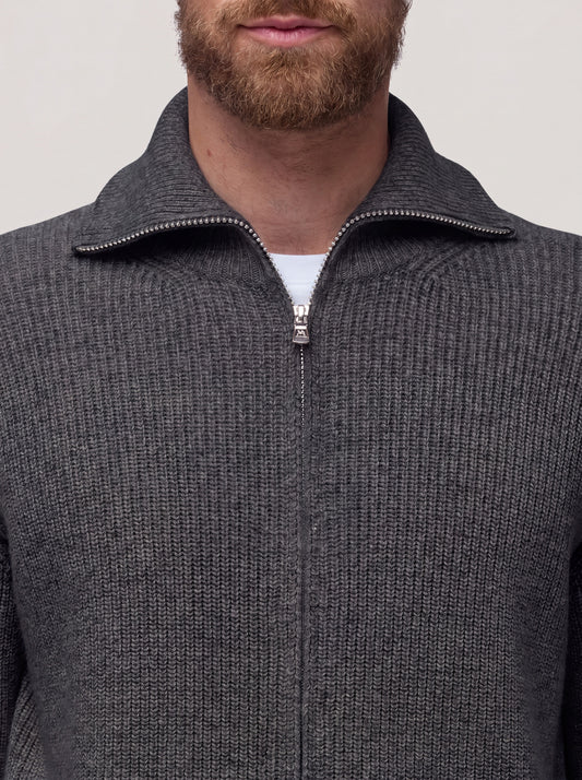 Men's full-zip knit jacket - Men's full-zip knit jacket alt - 002
