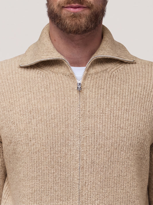 Men's full-zip knit jacket - Men's full-zip knit jacket alt - 002
