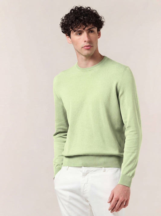 Maglia uomo girocollo manica lunga 058 green tea 26ku02_n_ss26tc_001tea
