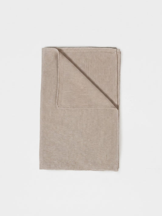 Sciarpa stola in puro cashmere a maglia rasata cremino 26k320_n_fw26-3_908cre