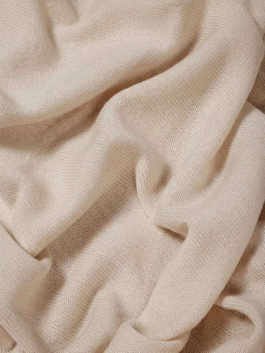 Sciarpa stola in puro cashmere a maglia rasata - Sciarpa stola in puro cashmere a maglia rasata alt - 002