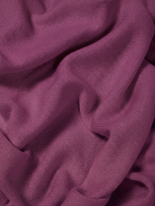 Sciarpa stola in puro cashmere a maglia rasata - Sciarpa stola in puro cashmere a maglia rasata alt - 002