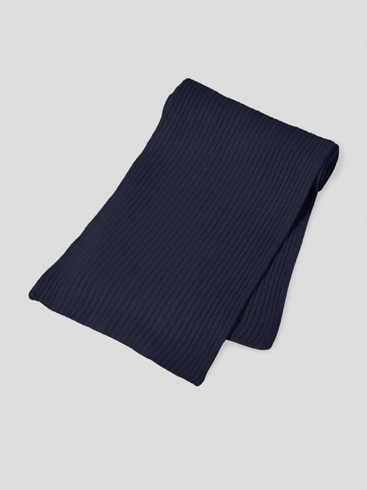 Sciarpa in puro cashmere a coste inglesi notte 26k322_n_fw26-3_064not