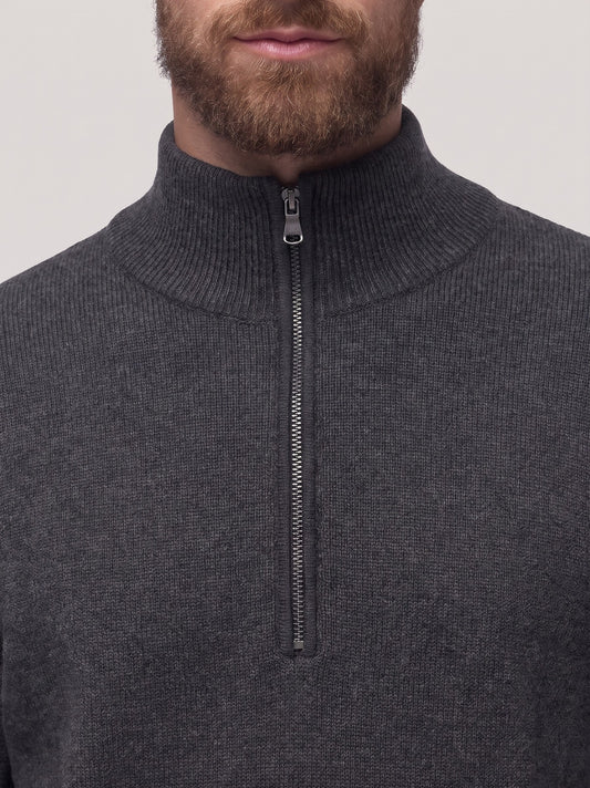 Men's casale stitch half-zip sweater - Men's casale stitch half-zip sweater alt - 002