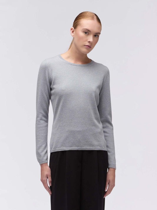 Cashmere crew neck sweater misty grey                                                                                           550781_rcapi_j43j43