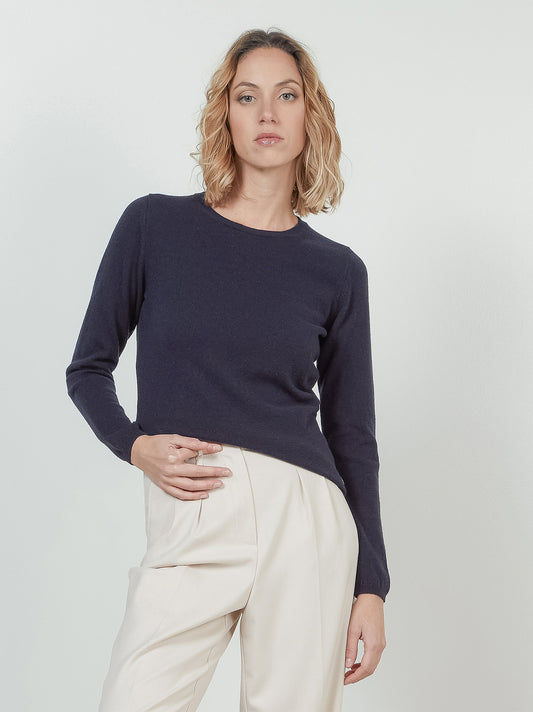 Maglia girocollo in cashmere notte 550781_rcapi_064064