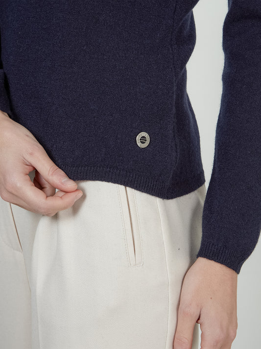 Maglia girocollo in cashmere - Maglia girocollo in cashmere alt - 002