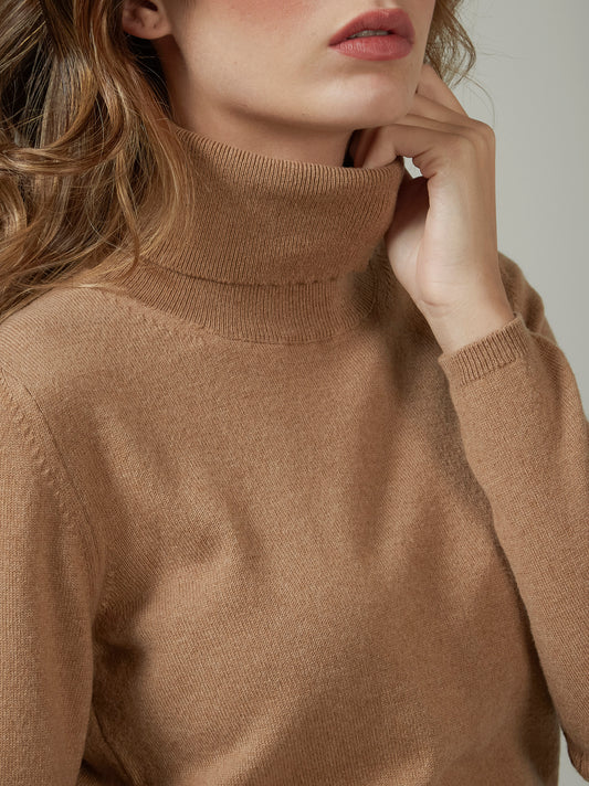 Maglia collo alto in cashmere - Maglia collo alto in cashmere alt - 002