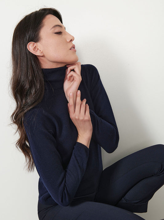 Maglia collo alto in cashmere - Maglia collo alto in cashmere alt - 002