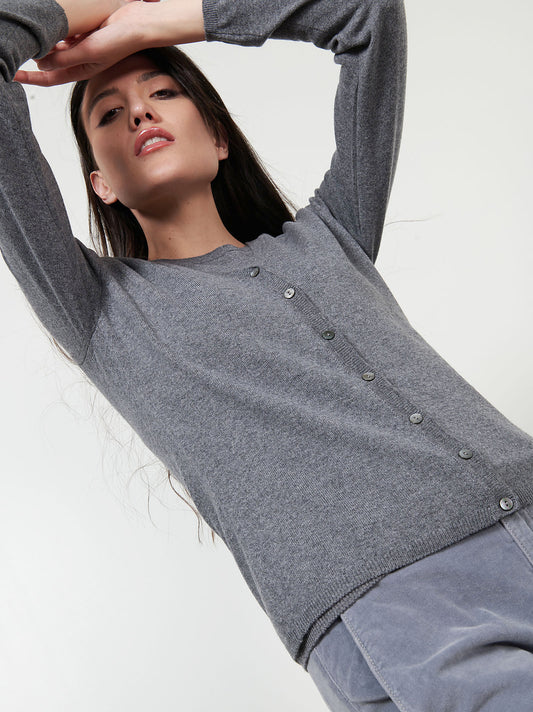 Cardigan in cashmere - Cardigan in cashmere alt - 002