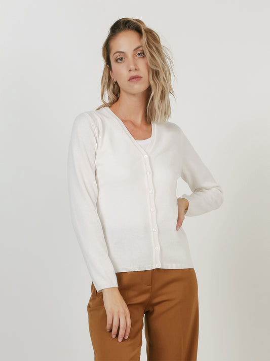 Cardigan in cashmere bianco nat 550786_rcapi_217218