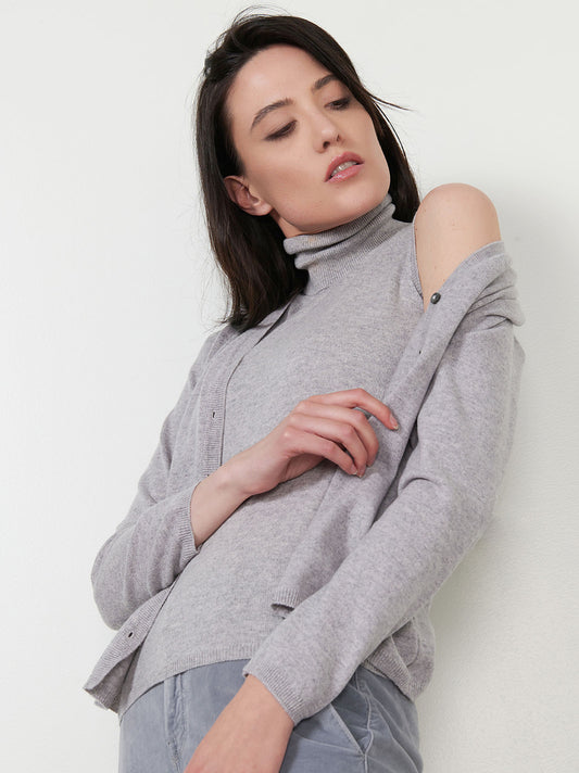 Cardigan in cashmere - Cardigan in cashmere alt - 002