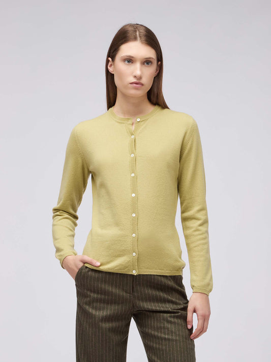 Cardigan in cashmere kiwi 550787_rcapi_693693