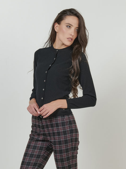 Cardigan in cashmere nero 550787_rcapi_096096