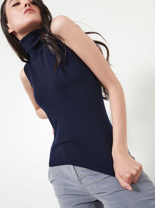 Cashmere turtleneck top - Cashmere turtleneck top alt - 002