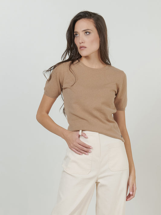 Cashmere T-shirt rhum 550791_rcapi_g61525