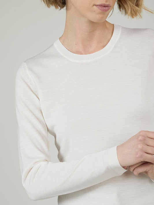 Maglia mainica lunga in lana seta e cashmere - Maglia mainica lunga in lana seta e cashmere alt - 002