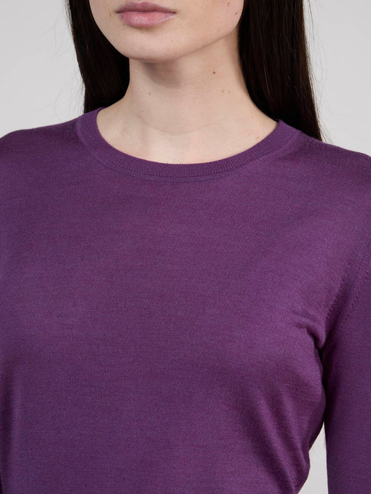 Long sweater in wool, silk and cashmere - Long sweater in wool, silk and cashmere alt - 002