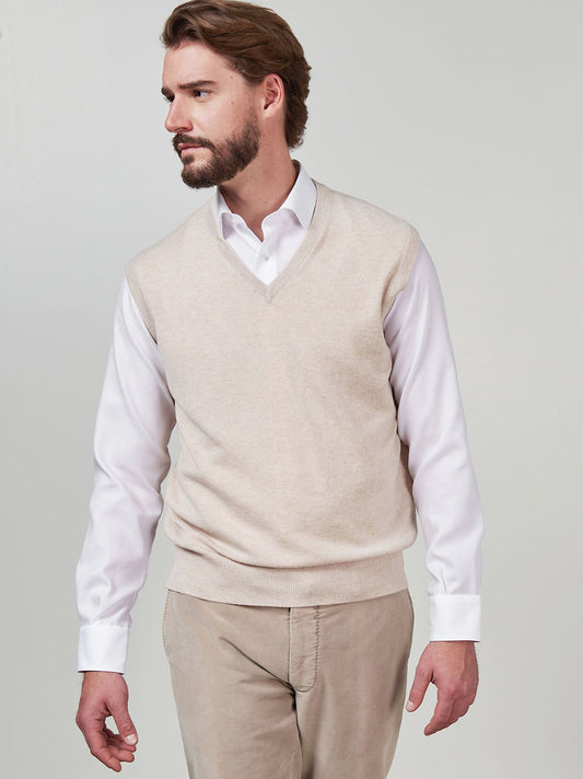 Gilet in cashmere cremino mel 55k070_rcapi_908908