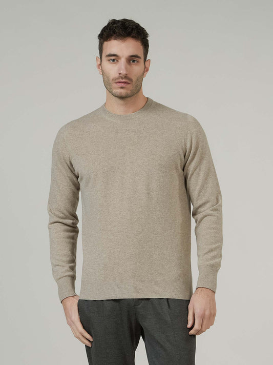 Maglia girocollo in cashmere avena 55k072_rcapi_j16j16