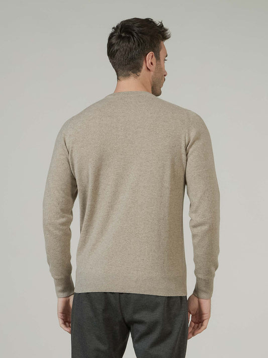 Maglia girocollo in cashmere - Maglia girocollo in cashmere alt - 002