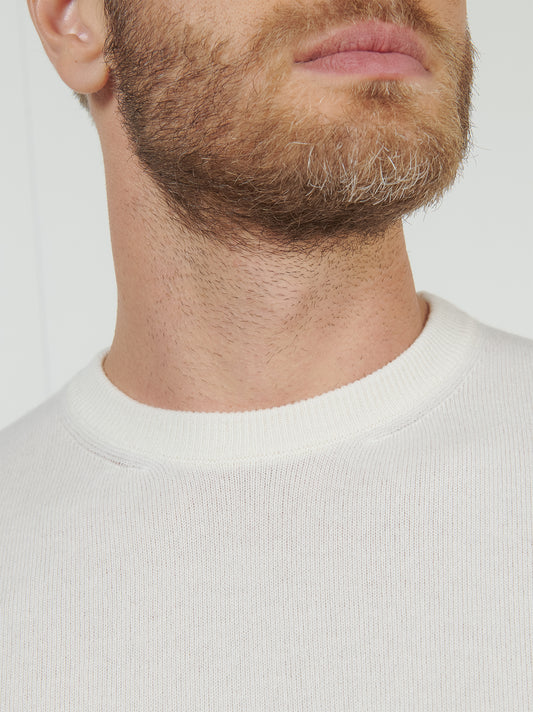 Maglia girocollo in cashmere - Maglia girocollo in cashmere alt - 002