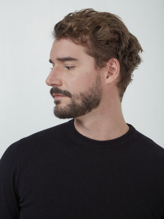 Maglia girocollo in cashmere - Maglia girocollo in cashmere alt - 002