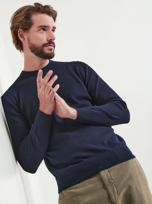 Maglia girocollo in cashmere - Maglia girocollo in cashmere alt - 002