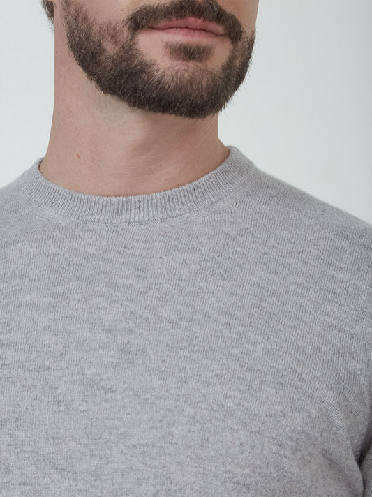 Maglia girocollo in cashmere - Maglia girocollo in cashmere alt - 002