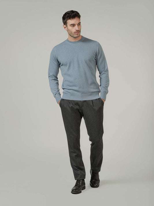 Maglia girocollo in cashmere - Maglia girocollo in cashmere alt - 002