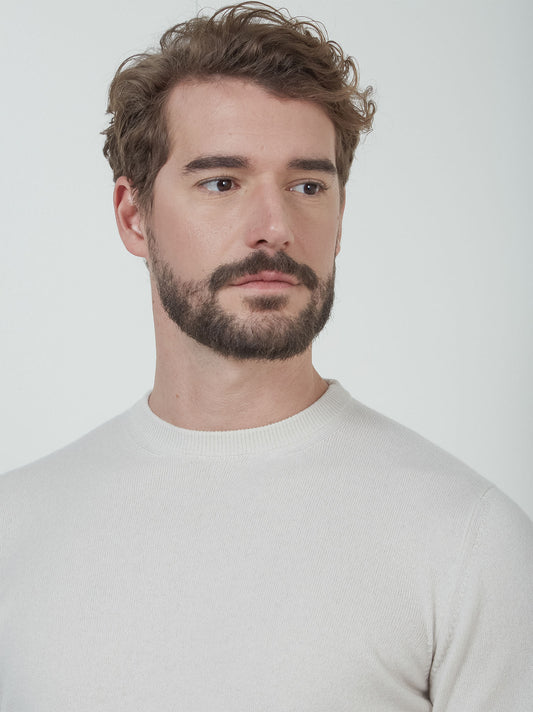 Maglia girocollo in cashmere - Maglia girocollo in cashmere alt - 002