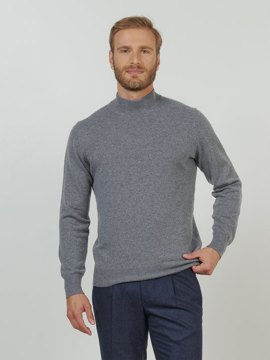 Maglia lupetto in cashmere acciaio mel 55k074_rcapi_085088
