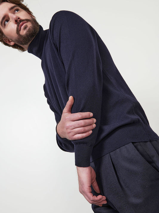 Maglia a collo alto in cashmere - Maglia a collo alto in cashmere alt - 002