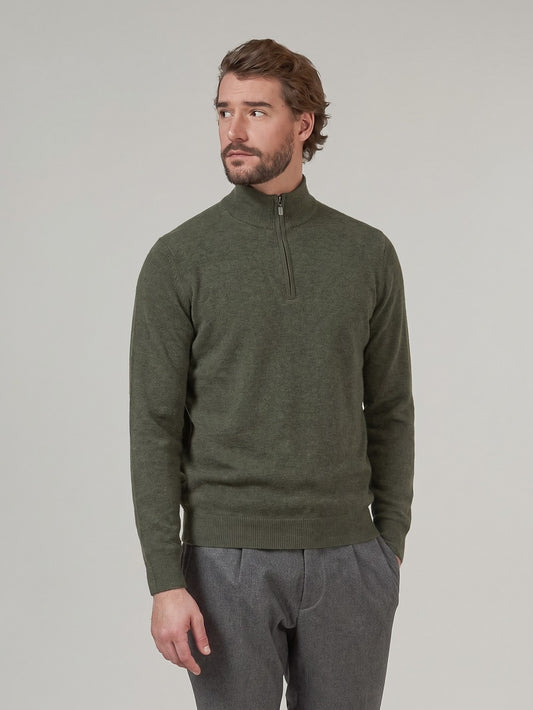 Men's half-zip cashmere sweater foresta 55k076_rcapi_979for