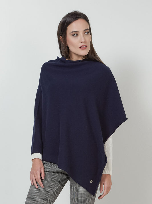 Maglia poncho leggero a punta con scollo barca notte 55k341_fw25-3_064not