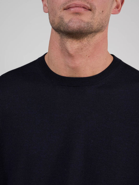 Maglia girocollo in lana seta e cashmere - Maglia girocollo in lana seta e cashmere alt - 002