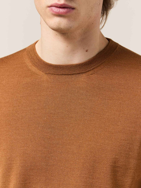 Maglia girocollo in lana seta e cashmere - Maglia girocollo in lana seta e cashmere alt - 002