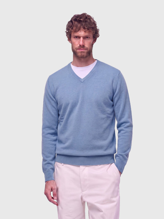 Maglia scollo a V in cashmere atlantic 55k071_rcapi_335atl