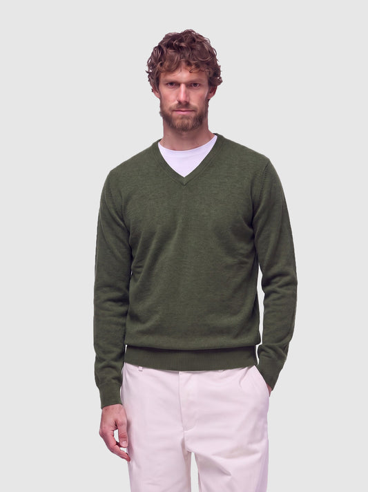 Maglia scollo a V in cashmere foresta 55k071_rcapi_979for