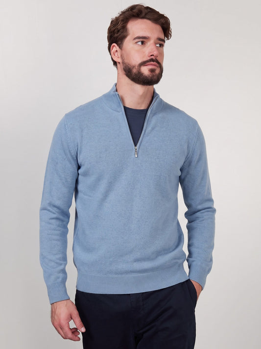 Men's half-zip cashmere sweater atlantic 55k076_rcapi_335atl