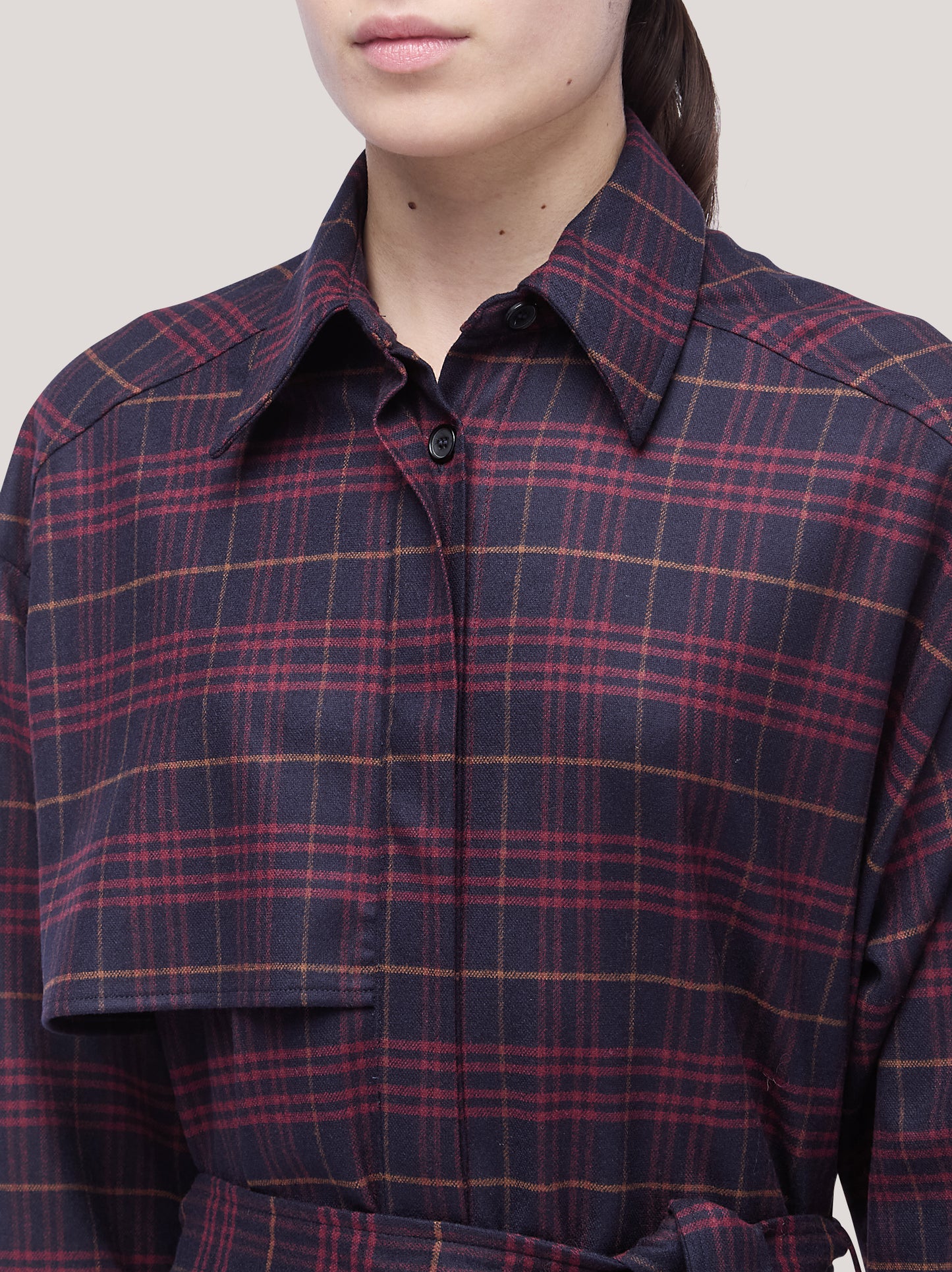 Shirt dress in Glen check flannel night abi055_t22_f26-22_tnotte 74757415633222