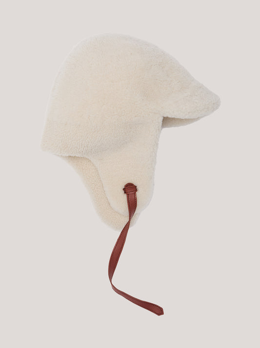 Cappellino donna in montone a caschetto con visiera - Cappellino donna in montone a caschetto con visiera alt - 002