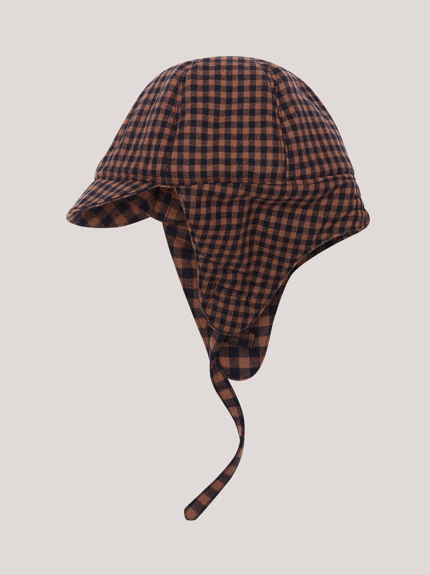 Cappellino a caschetto imbottito,reversibile con visiera in vichy singolo piccolo e grande navy/tabacco ac0005_f2512c_nt0001 69570052161862