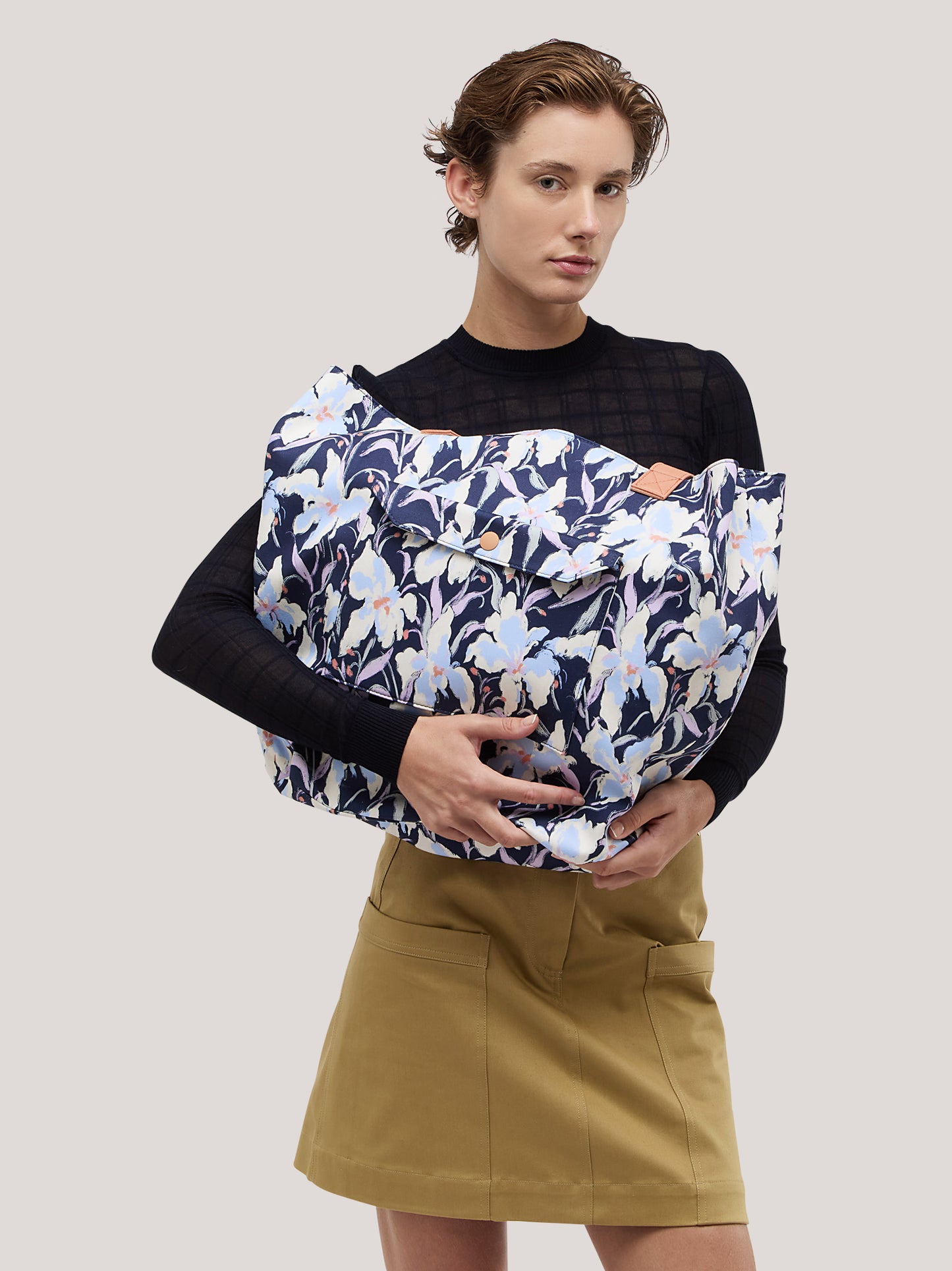 Borsa tote in fantasia orchidea blue navy/light blue bor015_s2613a_tbluli 71817989587270