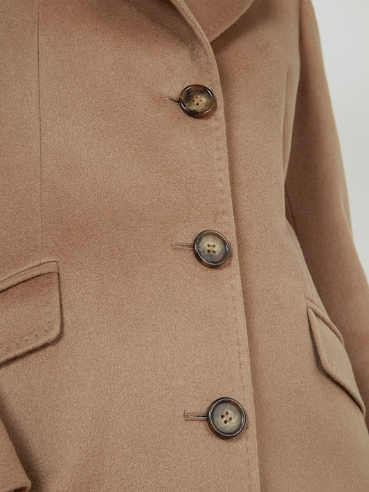Cappotto in cashmere con collo reverse - Cappotto in cashmere con collo reverse alt - 002