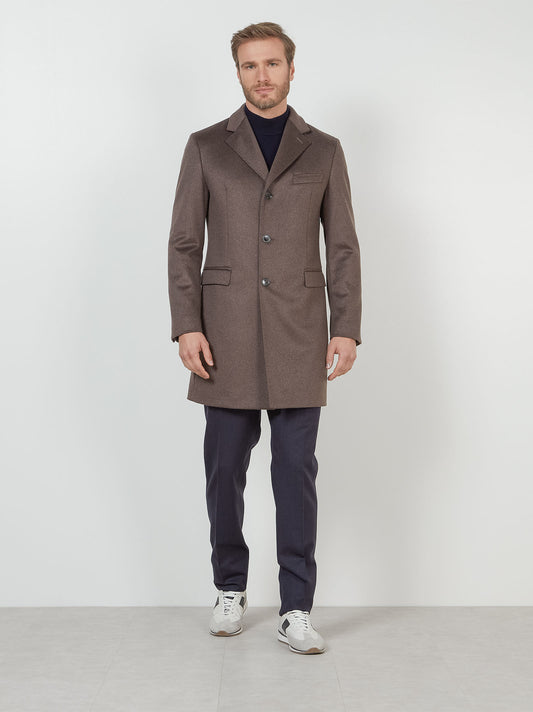 Cappotto uomo in puro cashmere con collo allacciabile corteccia cp0110_rcapi_002178