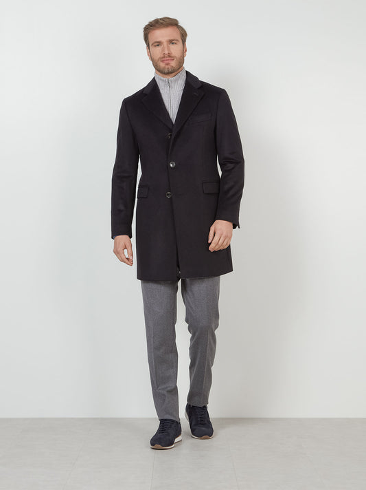 Cappotto uomo in puro cashmere con collo allacciabile nero cp0110_rcapi_002096
