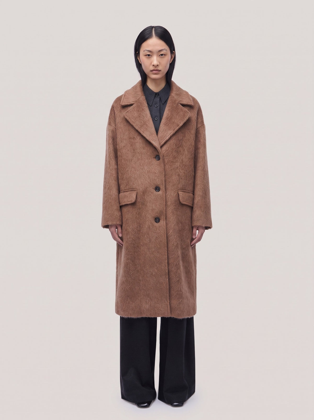 Modern fit single-breasted coat in camel mohair elder cpa111_t30_f26-30_tsambu 77262248902982