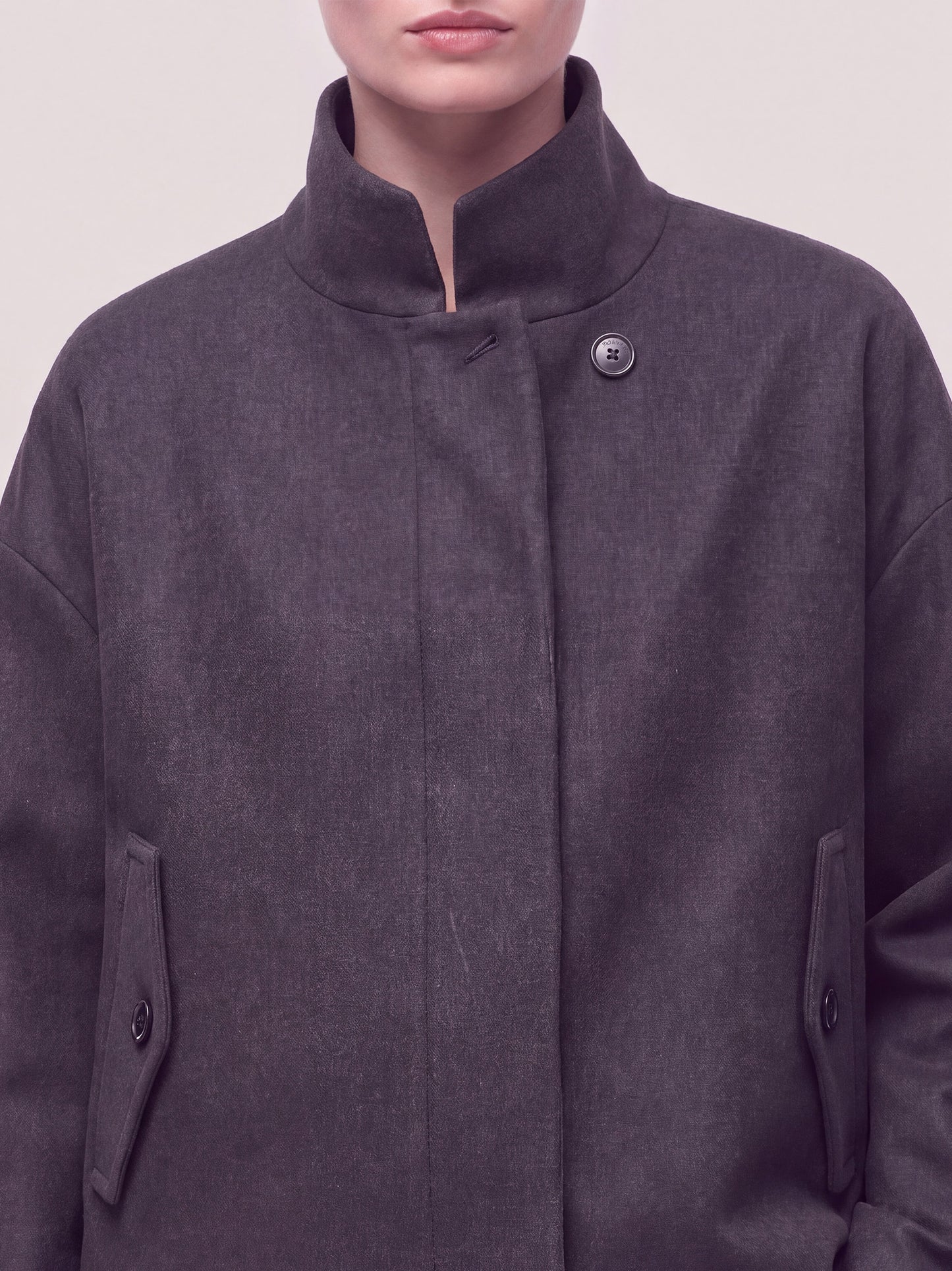 Wool-cashmere egg-shape cocoon coat anthracite cpa115_t28 n_f26-28_tantra 75936302334278