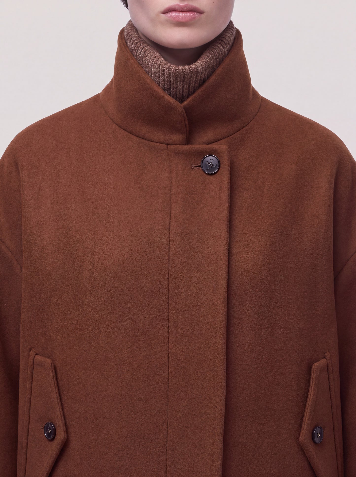 Wool-cashmere egg-shape cocoon coat vulcano cpa115_t28 n_f26-28_tvulca 75933670441286